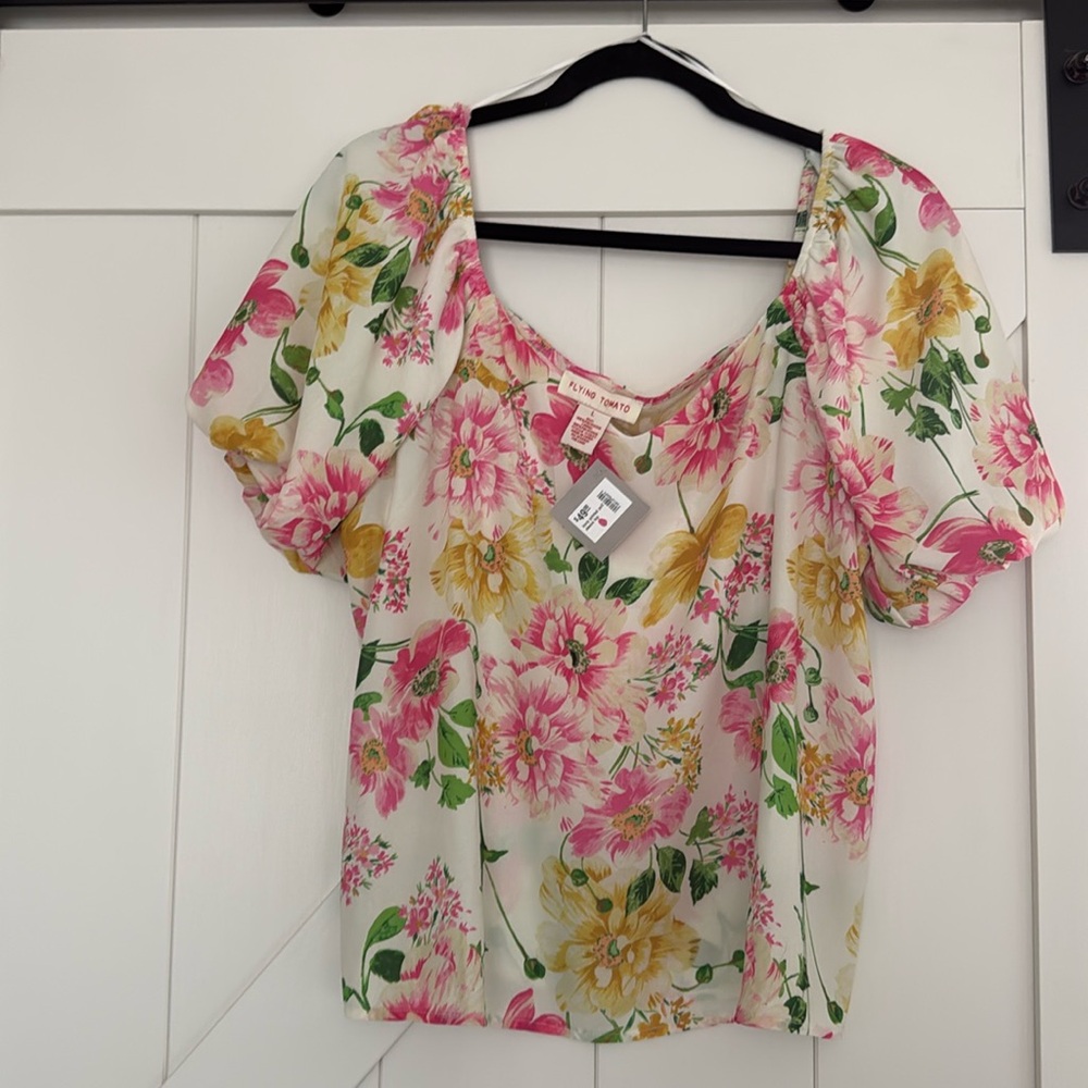 Floral off the shoulder blouse